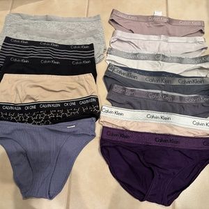 14 Calvin Klein Panties Underwear Bikini Low High Rise Size Medium M LOT womens